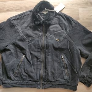 Wrangler women 80's Sherpa jean jacket size L
